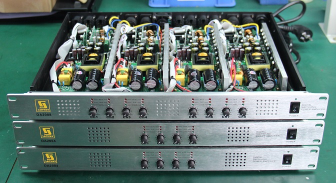 DA2008 1U 8 Channel 300W 4 ohms Class D High End Audio Amplifier